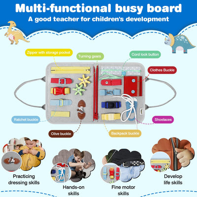 Busy board, baby toy, toddler activity board, children's educational toy, sensory toy, motor skills board