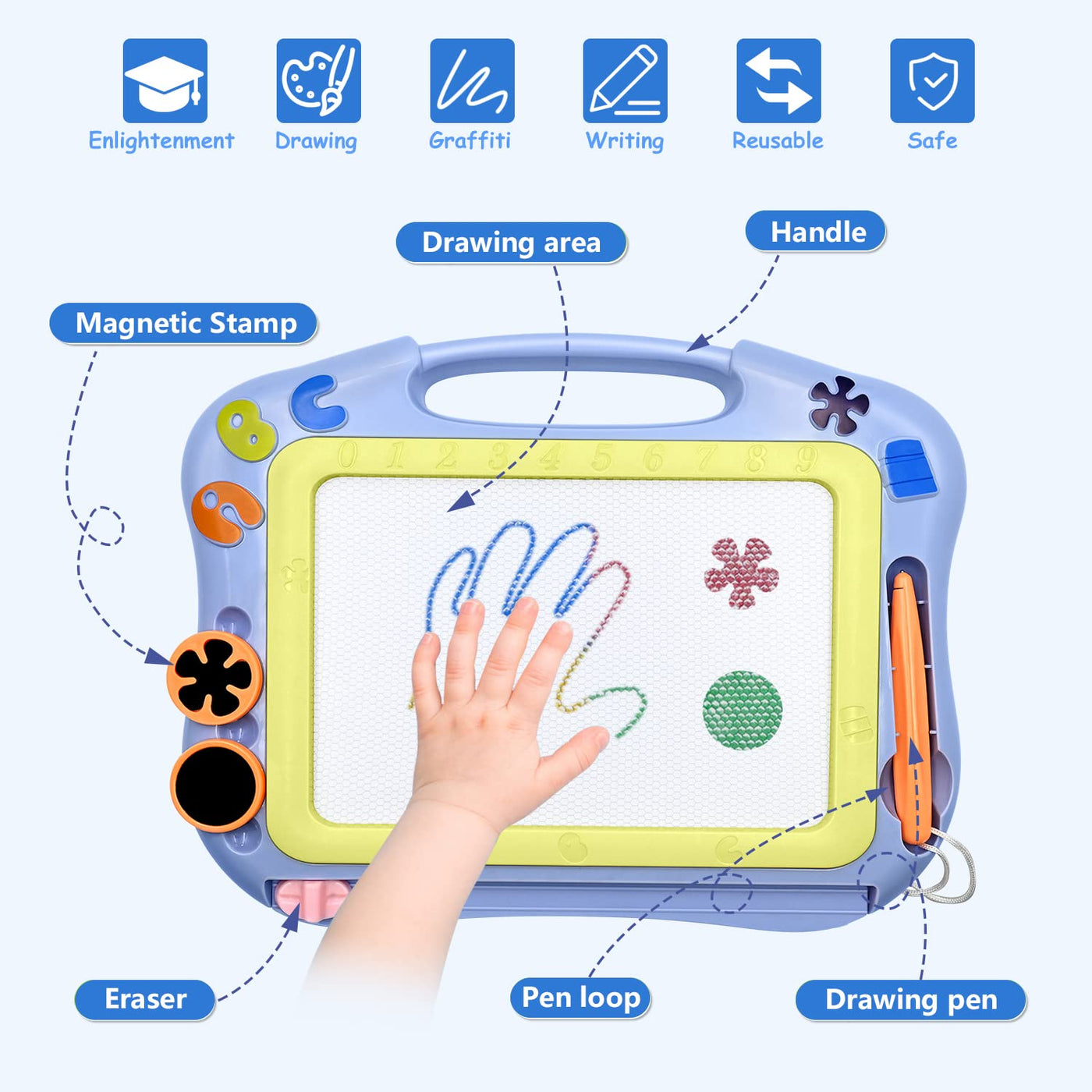 Magnetic drawing board Magic boards for children