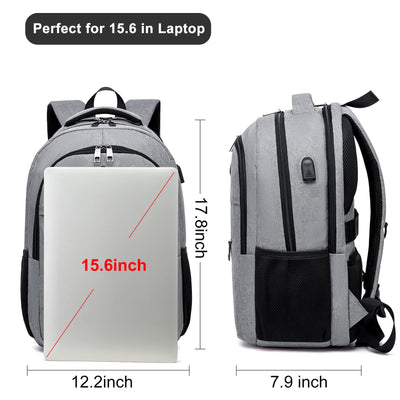 Sac à dos, sac à dos scolaire imperméable, sacoche pour ordinateur portable avec port de charge USB, sacoche de travail, de voyage et de camping avec pochette antivol