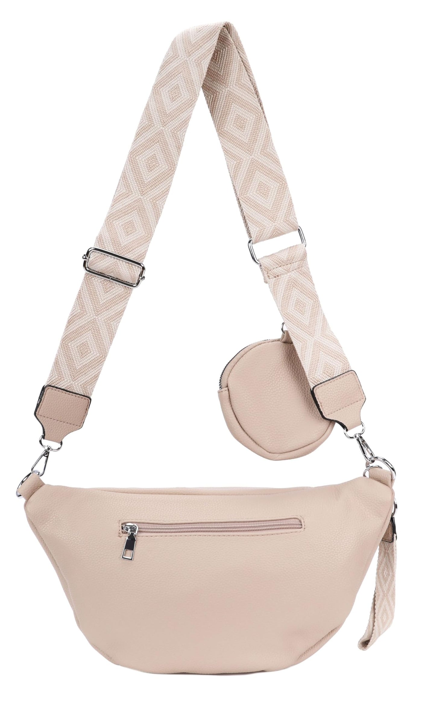 Crossbody Bag, 3 in 1 Shoulder Bag, Fanny Pack with Zipper and Adjustable wide Strap