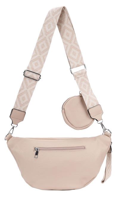 Crossbody Bag, 3 in 1 Shoulder Bag, Fanny Pack with Zipper and Adjustable wide Strap