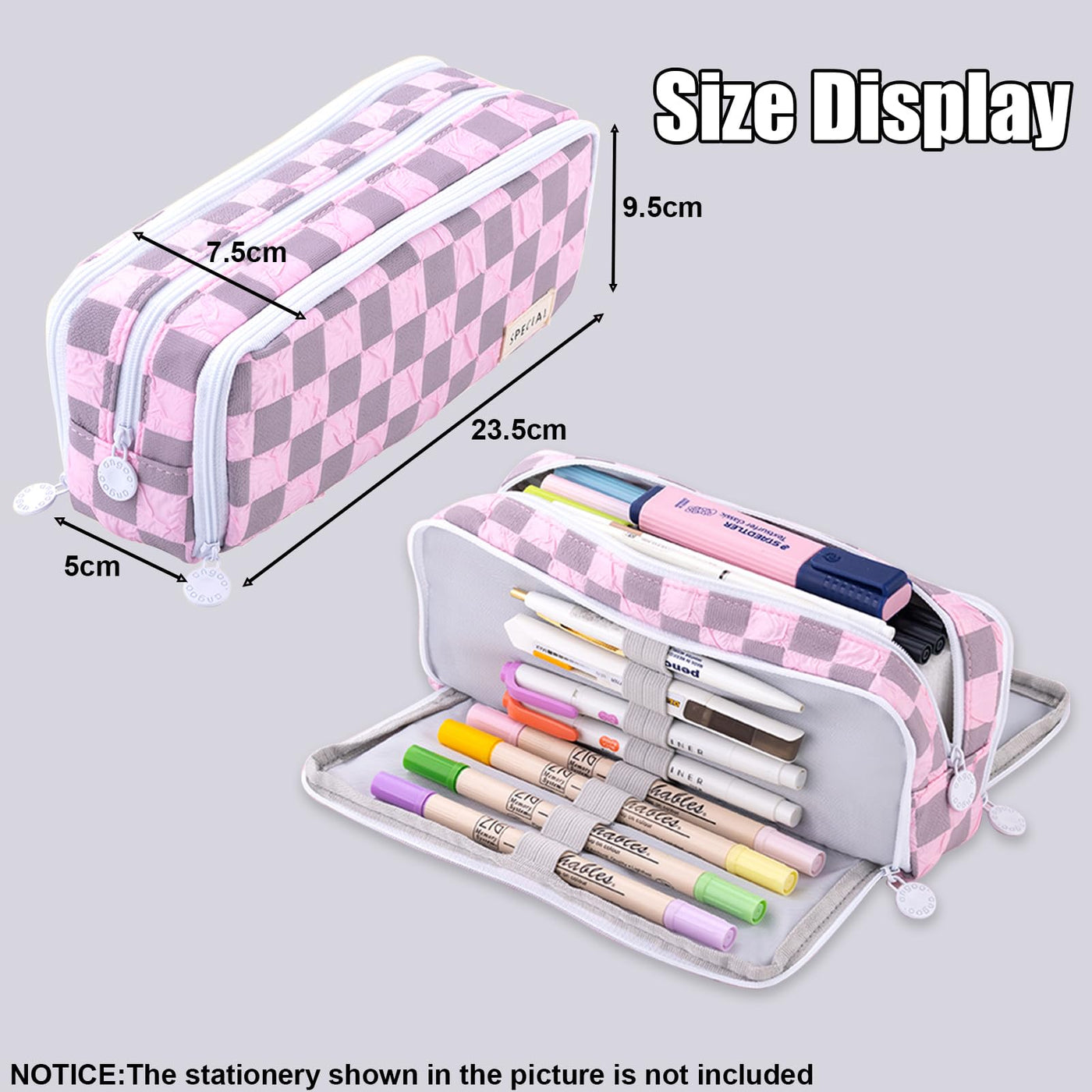 Pencil Case Teenager Pencil Case 3 Compartment, Large Capacity Pencil Case for School & Office