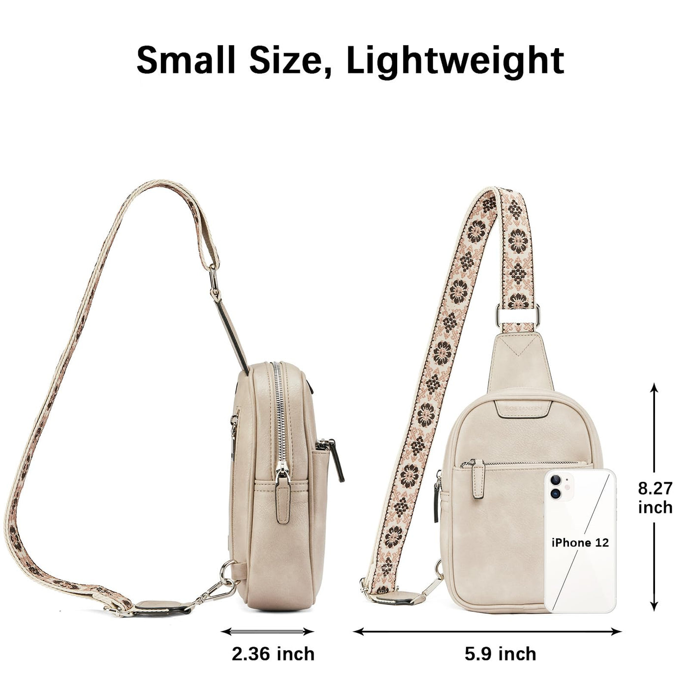 Waist Bag, Sling Bag, Chest Bag, PU Leather Crossbody Bag, Universal Backpack