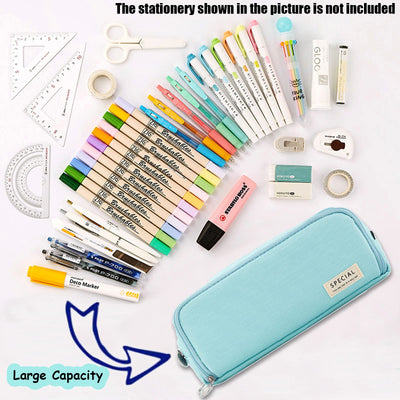 Pencil Case Teenager Pencil Case 3 Compartment, Large Capacity Pencil Case for School & Office