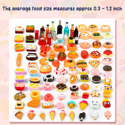 Kitchen toy for children Miniature food Mini food toy with hamburger Role play gift Educational toy