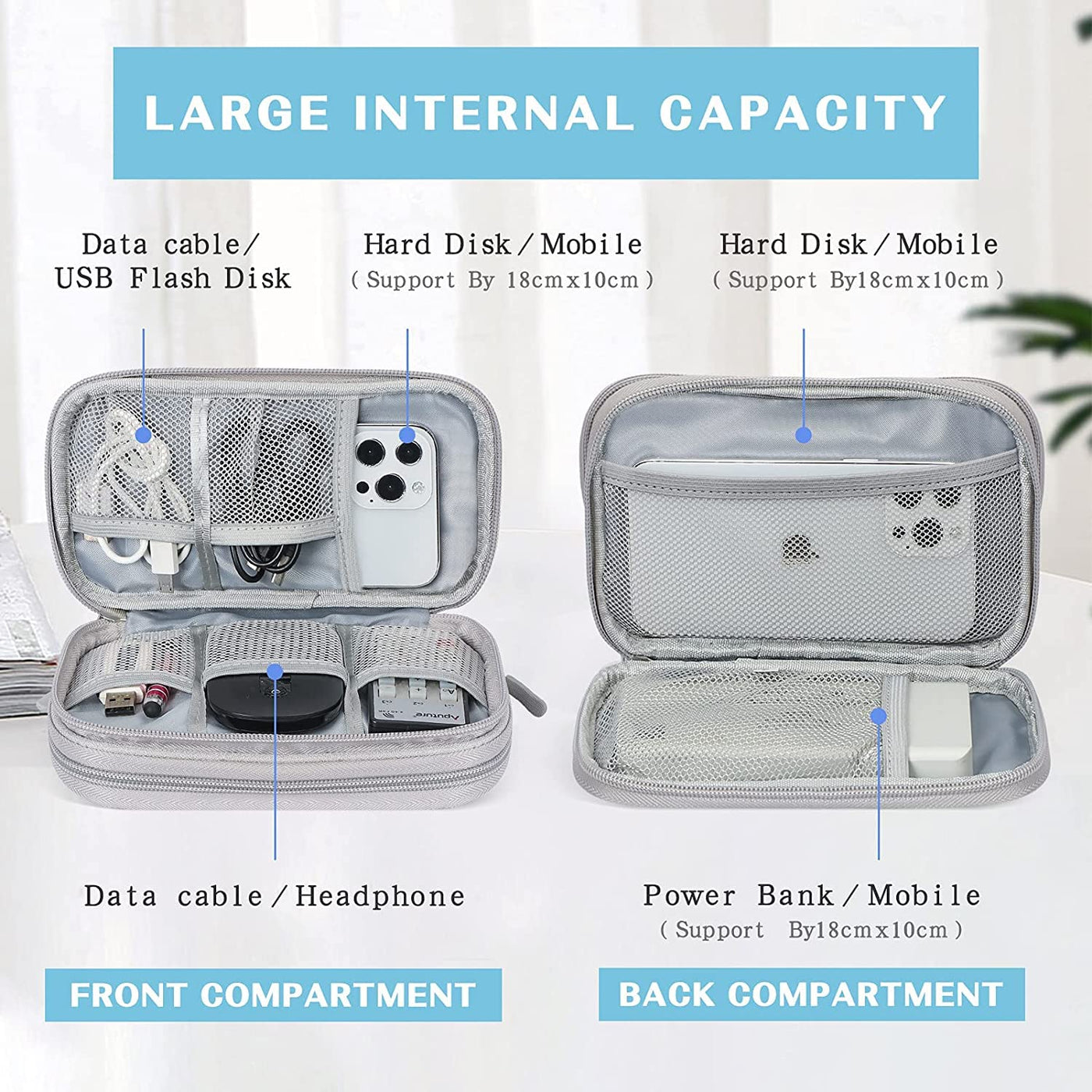 Cable bag, electronics bag organizer, cable organizer cable case electronics accessories organizer bag universal bag for accessories