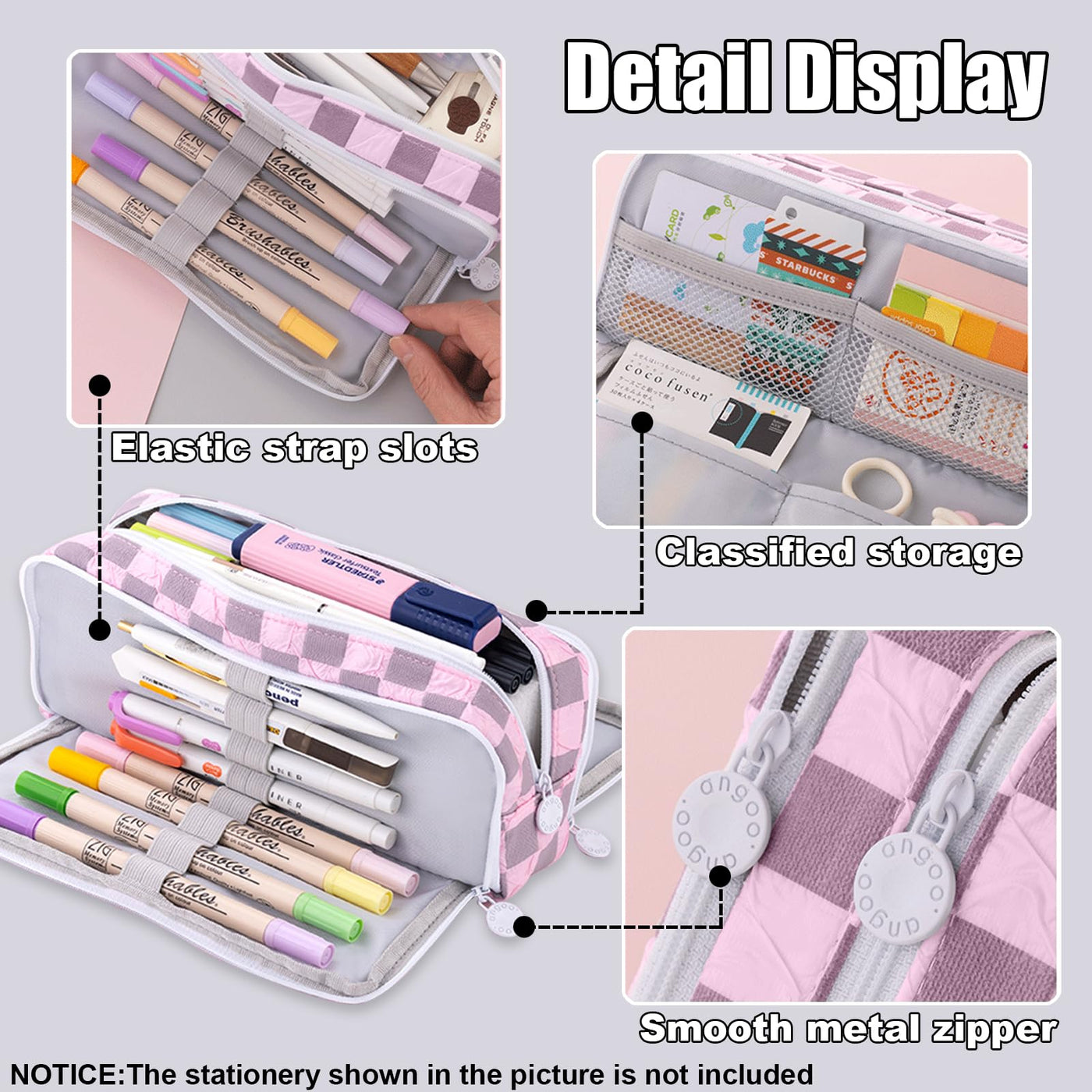 Pencil Case Teenager Pencil Case 3 Compartment, Large Capacity Pencil Case for School & Office