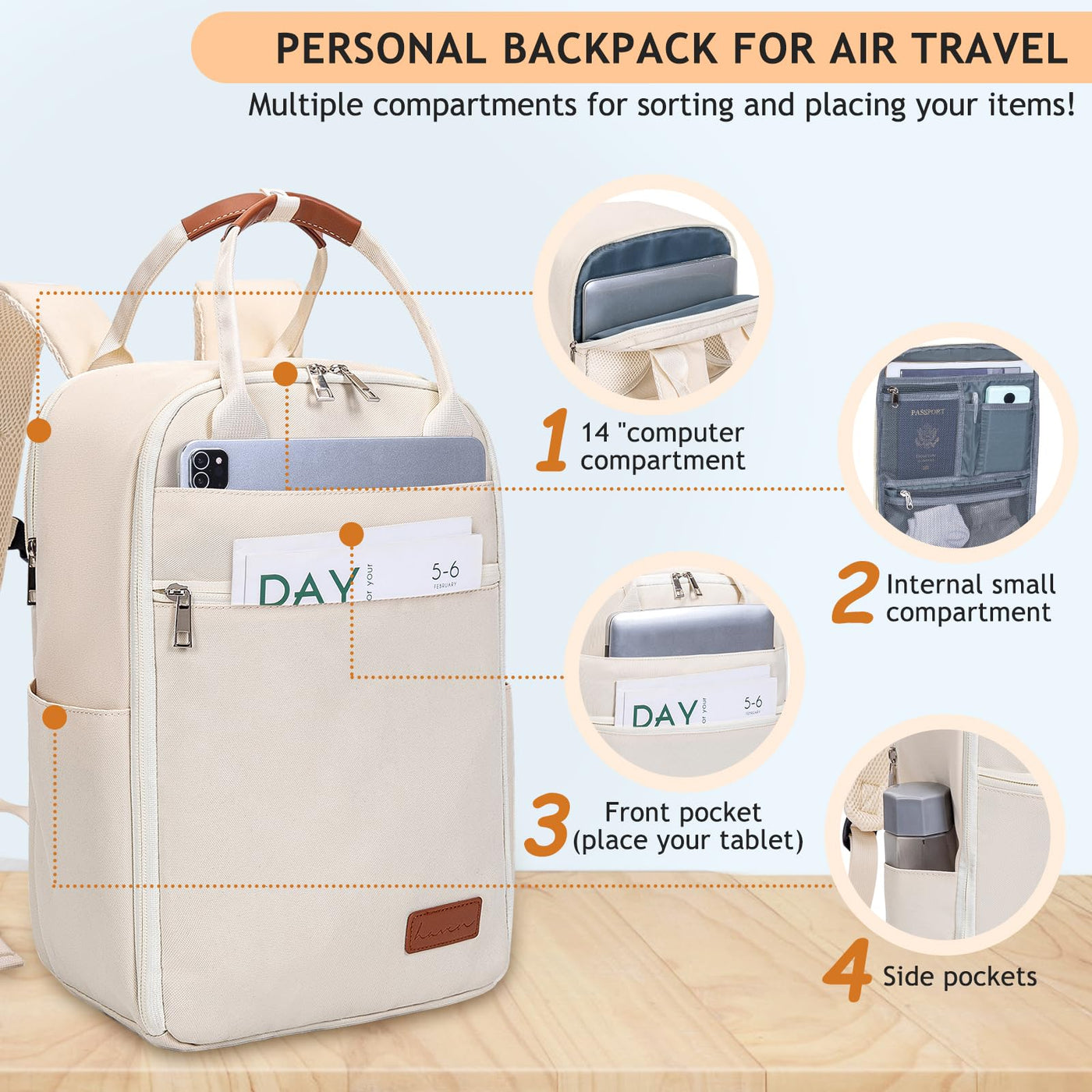 Hand luggage cabin bags airplane travel backpack under seat hand luggage bag