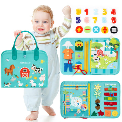 Busy Board 9 in 1 toddler toy - activity board baby toy