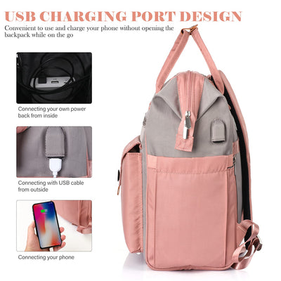 Work backpack School backpack with USB charging port, Waterproof