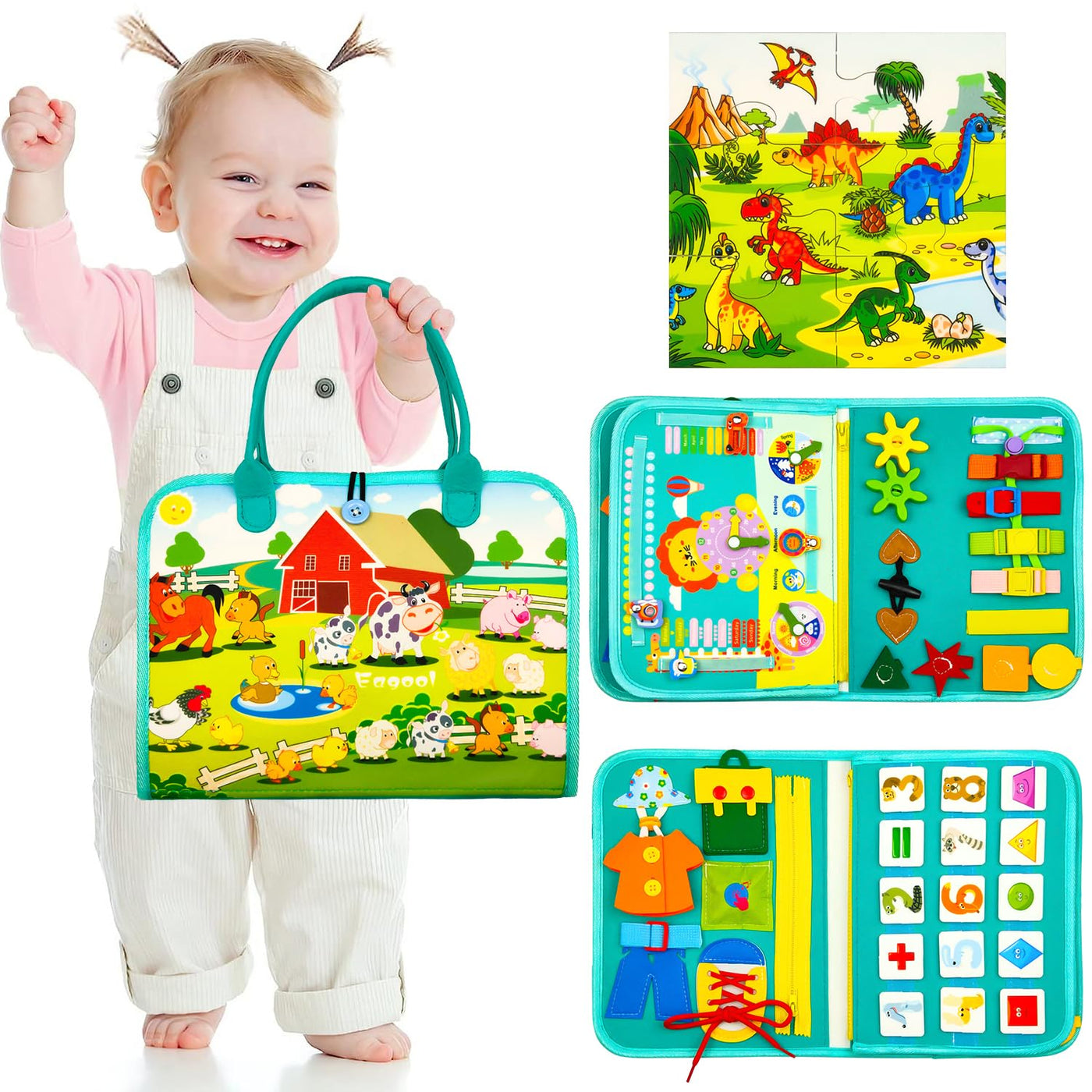 Busy Board, Activity Board für Kinder Spielzeug, frühes Lernspielzeug für Feinmotorik für Kleinkinder, Lernen grundlegenden Leben Dressing Fähigkeiten Motor Fähigkeiten Board