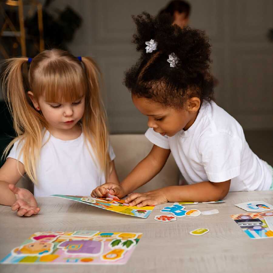 Plastic cards with velcro -  games for families