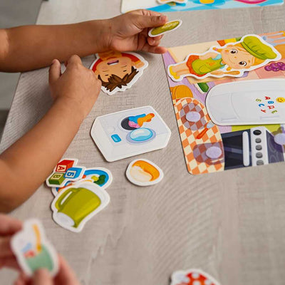 Plastic cards with velcro -  games for families