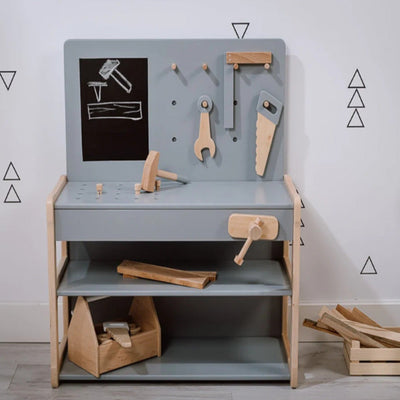 Workbench, The Montessori workshop for boys, Grey